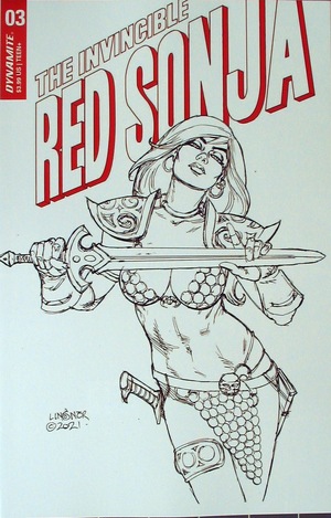 [Invincible Red Sonja #3 (Retailer Incentive Sketch Cover - Joseph Michael Linsner)]