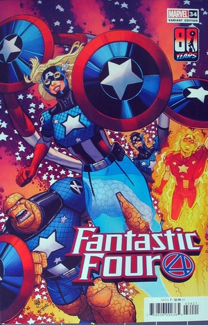 [Fantastic Four (series 6) No. 34 (variant 80 Years of Captain America cover - Nick Bradshaw)]