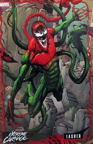 [Extreme Carnage No. 4: Lasher (variant connecting Trading Card cover: Lasher, Jeff Johnson)]