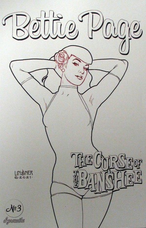 [Bettie Page - The Curse of the Banshee #3 (Cover H - Joseph Michael Linsner B&W Incentive)]