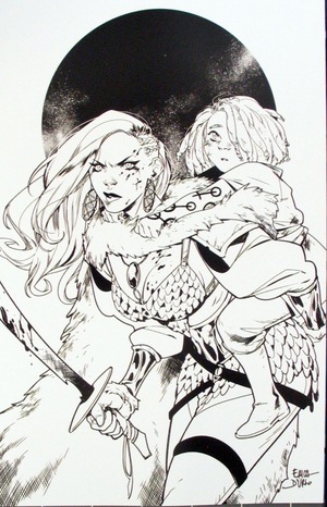 [Red Sonja (series 9) Issue #1 (1st printing, Cover T - Erica D'urso B&W Virgin Incentive)]