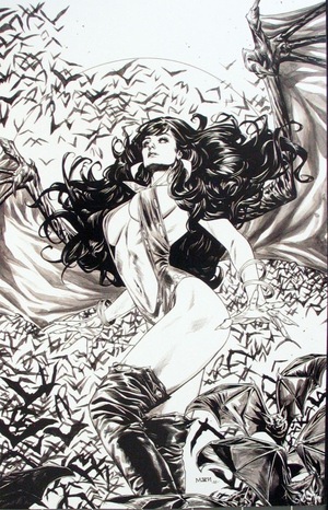 [Vengeance of Vampirella (series 2) #21 (Cover L - Michael Santamaria B&W Virgin Incentive)]