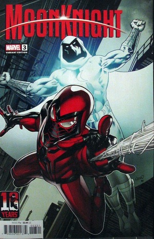 [Moon Knight (series 9) No. 3 (1st printing, variant 10 Years of Miles Morales cover - Greg Land)]