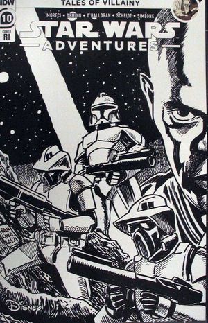 [Star Wars Adventures (series 2) #10 (Retailer Incentive Cover - Francesco Francavilla B&W, misprint edition)]