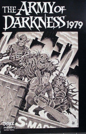 [Army of Darkness - 1979 #3 (Cover N - Ken Haeser TMNT Homage B&W Incentive)]