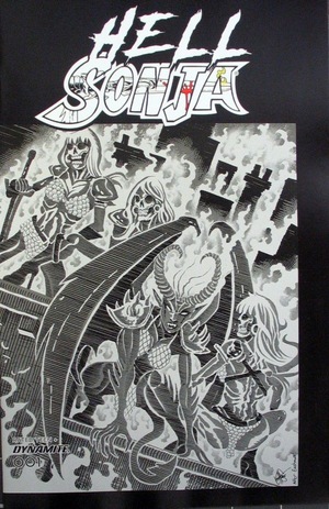 [Hell Sonja #1 (Cover S - Ken Haeser TMNT Homage B&W Incentive)]