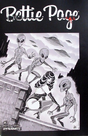 [Bettie Page - The Alien Agenda #1 (Cover S - Ken Haeser TMNT Homage)]