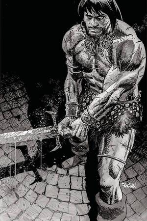 [Cimmerian - Hour of the Dragon #1 (Cover J - Dan Panosian B&W Full Art Incentive)]