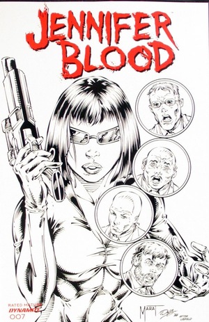 [Jennifer Blood (series 2) #7 (Cover P - Marat Mychaels Liefeld Homage B&W Incentive)]