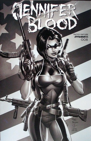 [Jennifer Blood (series 2) #8 (Cover P - John Royle Jim Lee Homage B&W Incentive)]