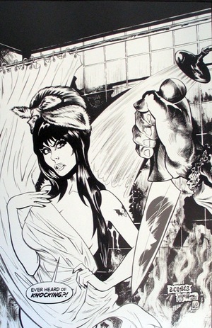 [Elvira in Horrorland #1 (Cover O - Dave Acosta Full Art B&W Incentive)]