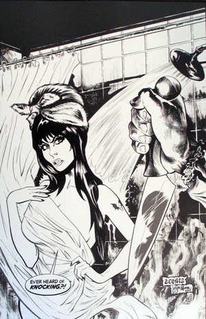 [Elvira in Horrorland #1 (Cover O - Dave Acosta Full Art B&W Incentive)]