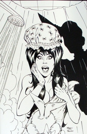 [Elvira in Horrorland #1 (Cover P - John Royle B&W Full Art Incentive)]