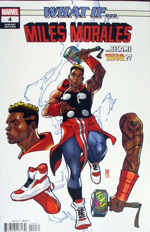 [What If...? - Miles Morales No. 4: What if Miles Morales became Thor? (variant design cover - Paco Medina)]