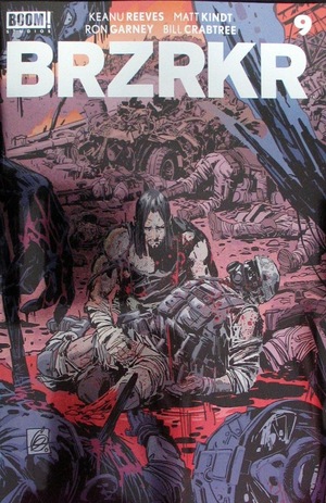 [BRZRKR #9 (1st printing, variant foil cover - Ron Garney)]