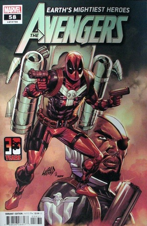 [Avengers (series 7) No. 58 (variant 30 Years of Deadpool cover - Rob Liefeld)]