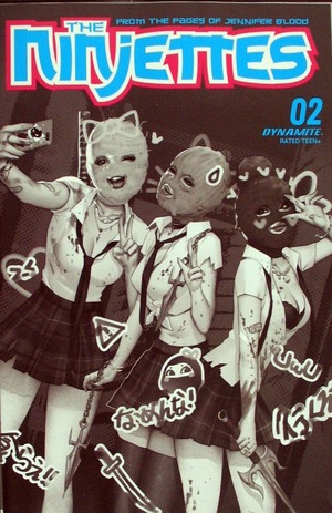 [Ninjettes (series 2) #2 (Cover E - Leirix Li B&W Incentive)]