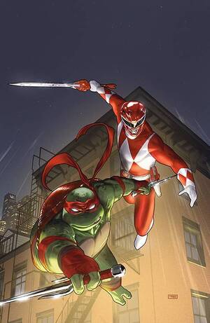 [Mighty Morphin Power Rangers / Teenage Mutant Ninja Turtles II #1 (1st printing, Cover T - Taurin Clarke Unlockable Full Art Incentive)]