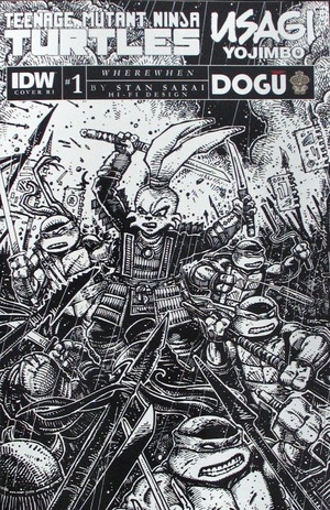 [Teenage Mutant Ninja Turtles / Usagi Yojimbo - WhereWhen #1 (Cover G - Kevin Eastman B&W Incentive)]