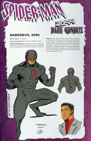 [Spider-Man 2099 - Dark Genesis No. 3 (1st printing, Cover J - Justin Mason Handbook Incentive)]