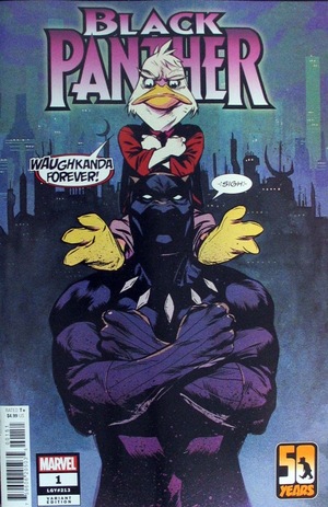 [Black Panther (series 9) No. 1 (1st printing, Cover E - Sanford Greene 50 Year of Howard the Duck Variant)]