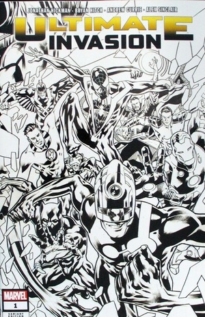 [Ultimate Invasion No. 1 (1st printing, Cover M - Bryan Hitch B&W Wraparound Incentive)]