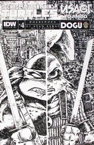 [Teenage Mutant Ninja Turtles / Usagi Yojimbo - WhereWhen #4 (Cover F - Kevin Eastman B&W Incentive)]