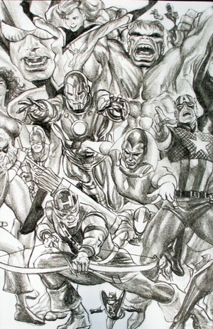 [Avengers (series 8) No. 4 (Cover J - Alex Ross Full Art Sketch Connecting Part B - Avengers)]