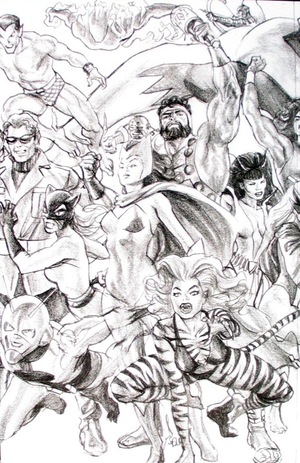 [Uncanny Avengers (series 4) No. 1 (Cover J - Alex Ross Full Art Sketch Connecting Incentive Part A - Avengers)]