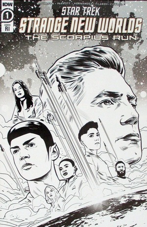 [Star Trek: Strange New Worlds - Scorpius Run #1 (Cover D - Angel Hernandez B&W Incentive)]