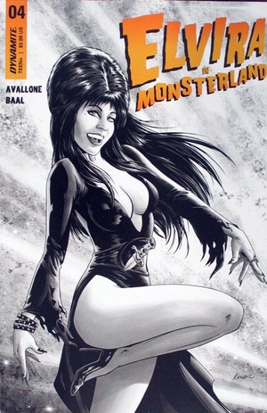 [Elvira in Monsterland #4 (Cover E - Kewber Baal B&W Incentive)]