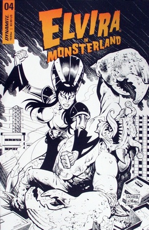 [Elvira in Monsterland #4 (Cover K - Dave Acosta B&W Incentive)]