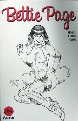 [Bettie Page (series 4) #4 (Cover F - Joseph Michael Linsner Line Art Incentive)]