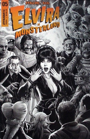 [Elvira in Monsterland #5 (Cover E - Kewber Baal B&W Incentive)]