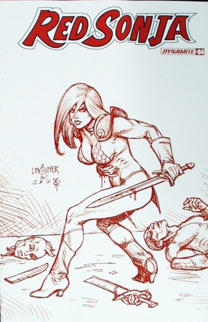 [Red Sonja (series 10) #4 (Cover T - Joseph Michael Linsner Fiery Red Line Art Incentive)]