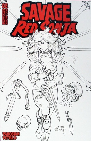 [Savage Red Sonja #2 (Cover E - Joseph Michael Linsner Line Art Incentive)]