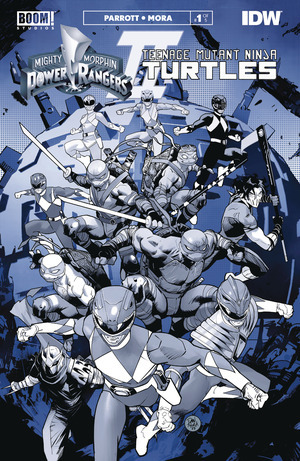 [Mighty Morphin Power Rangers / Teenage Mutant Ninja Turtles II - Black & White Edition #1 (Cover A - Dan Mora)]