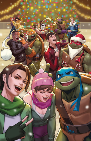 [Mighty Morphin Power Rangers / Teenage Mutant Ninja Turtles II - Black & White Edition #1 (Cover D - Ejikure Holiday Full Art)]