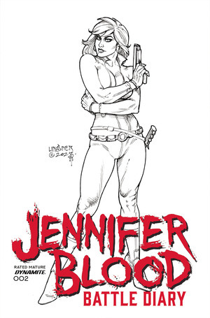 [Jennifer Blood - Battle Diary #2 (Cover D - Joseph Michael Linsner Line Art Incentive)]