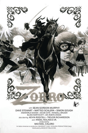 [Zorro #1 (Cover F - Matteo Scalera B&W Movie Poster Homage Incetive)]