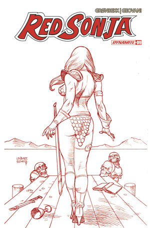 [Red Sonja (series 10) #9 (Cover Q - Joseph Michael Linsner Fiery Red Line Art Incentive)]