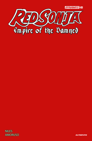 [Red Sonja: Empire of the Damned #1 (Cover R - Red Blank Authentix)]
