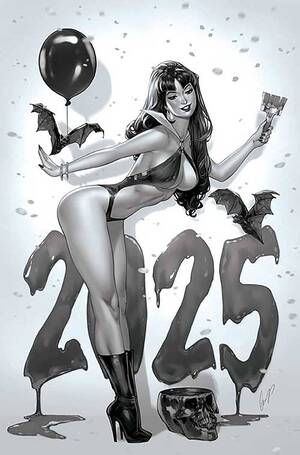 [Vampirella #675 (Cover Q - Elias Chatzoudis B&W Full Art Incentive)]