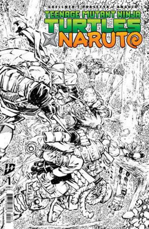 [Teenage Mutant Ninja Turtles x Naruto #1 (2nd printing, Cover B - Jorge Corona B&W Incentive)]
