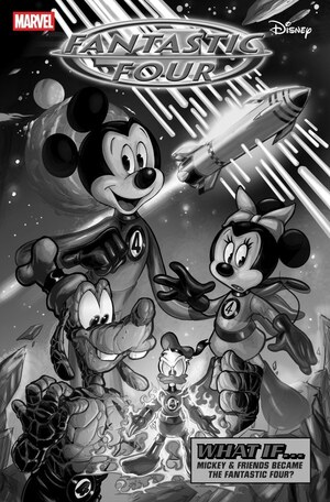 [Fantastic Four (series 7) No. 30 (Cover J - Ciro Cangialosi Disney What If...? B&W Homage Incentive)]