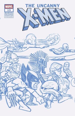 [Uncanny X-Men (series 6) No. 13 (Cover M - Chris Giarrusso Blue Line Full Art Sketch Incentive)]