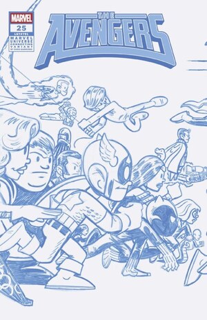 [Avengers (series 8) No. 25 (Cover K - Chris Giarrusso Marvel Universe Blue Line Sketch Incentive)]