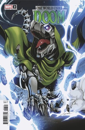 [One World Under Doom No. 3 (Cover B - Godtail Doomasaur Variant)]