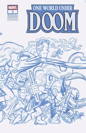 [One World Under Doom No. 3 (Cover K - Chris Giarrusso Marvel Universe Blue Line Sketch Incentive)]