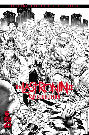 [TMNT: The Last Ronin II: Re-Evolution #5 (Cover F - Escorzas Brothers B&W Incentive)]